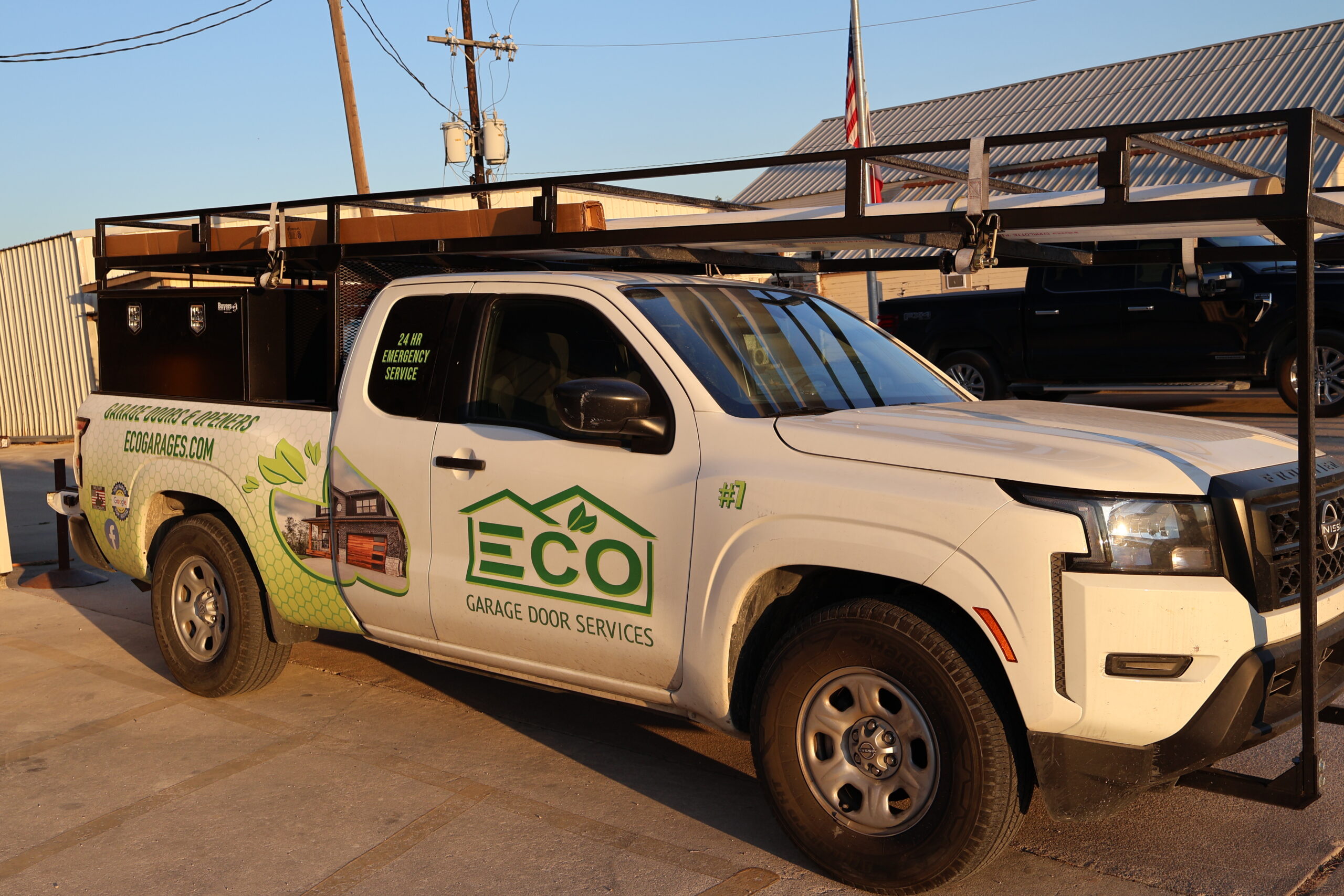 Eco Garage Door Services truck stocked and ready for Austin, TX service