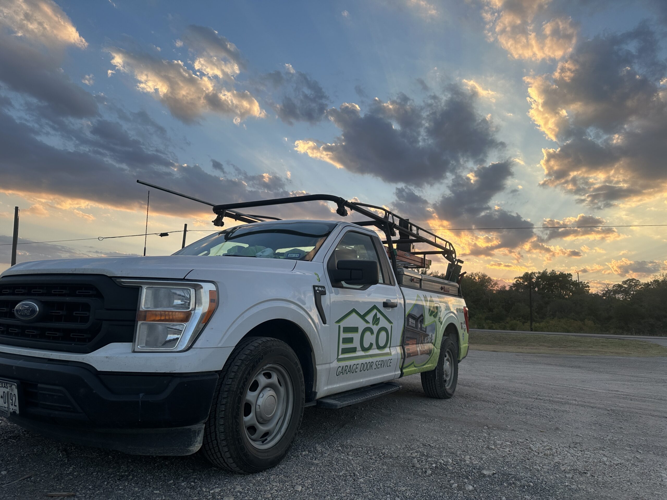 An Eco Garage Door Services Truck